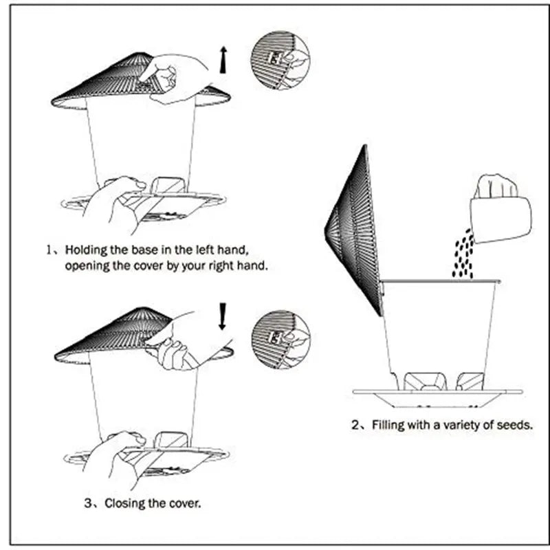 Mangeoire Extérieure pour Oiseaux - Style Gazebo